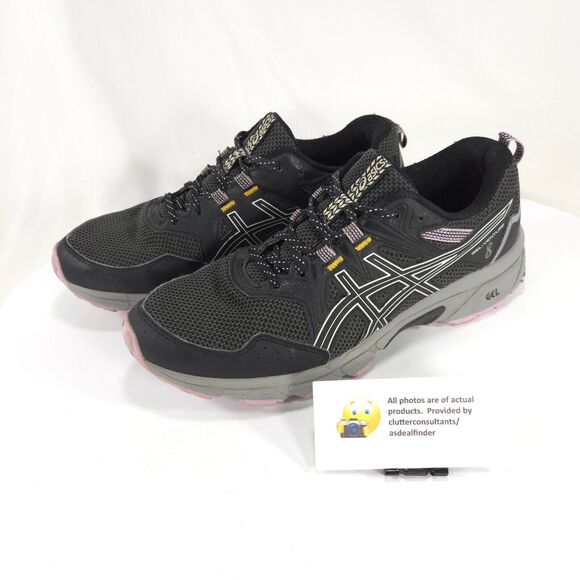 Asics Gel-Venture 8 Athletic Lace Up Running Shoes Womens Size 9 1012A708 Black - Picture 1 of 9